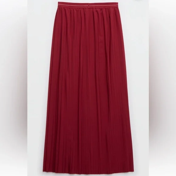2️⃣for$50 NWT Aerie cherry tart balletcore maxi pleated skirt small SOLDOUT - Picture 4 of 7